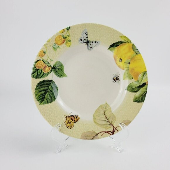 Spode Fruit Haven Bread Plate Butterfly Bee Fruit & Leaves, Fall Autumn Dishes - Picture 1 of 13